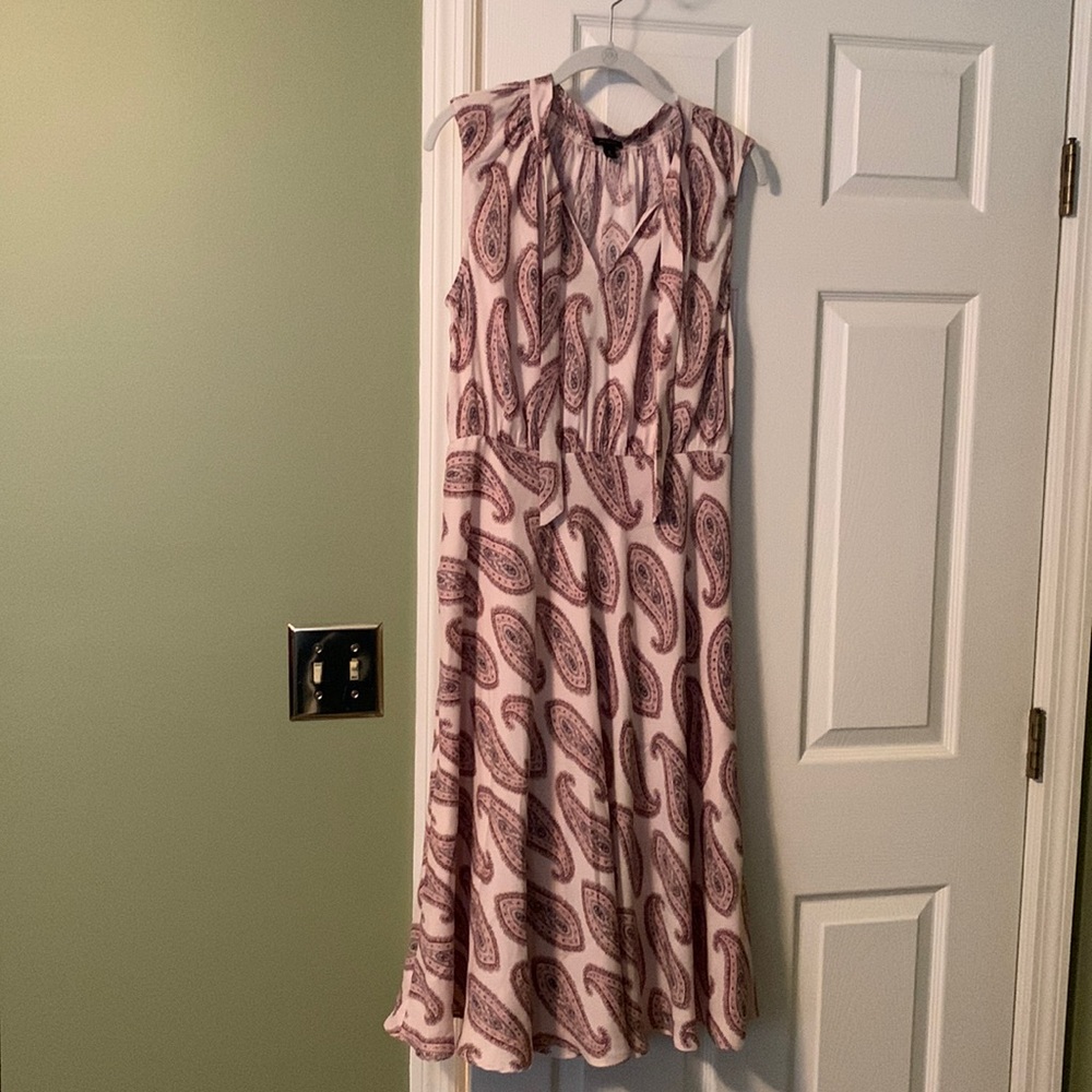 Ann Taylor paisley midi dress.